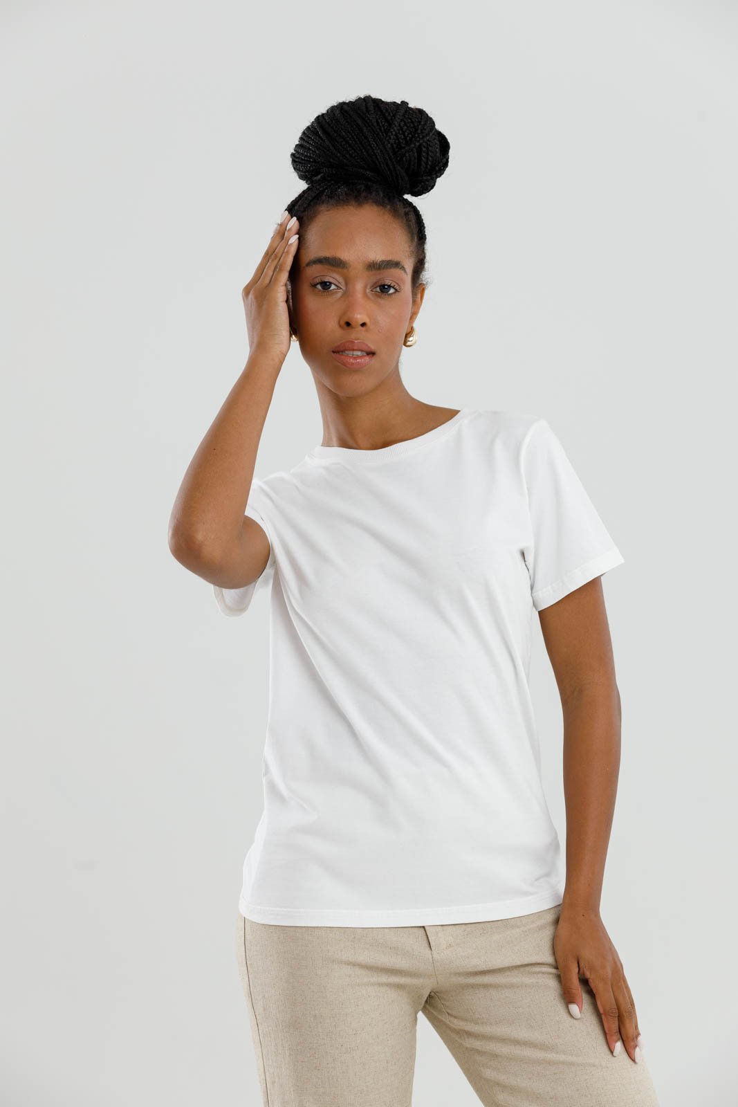 T-Shirt Classic Branco Algodão Reativo Lisa